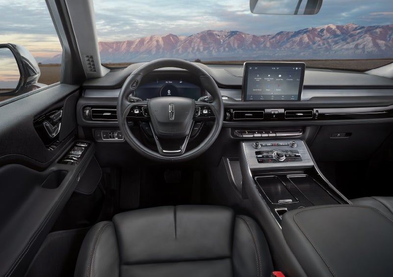The interior of a Lincoln Aviator® SUV is shown | Magic City Lincoln in Roanoke VA